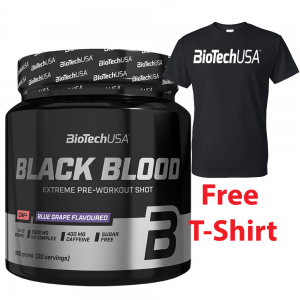 BiotechUSA Black Blood Caf + 330g Pre-Workout Caffeine Mega Pump 60 Serv.