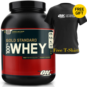 Optimum Nutrition 100% Gold Standard Whey 2.27kg + Free T-shirt
