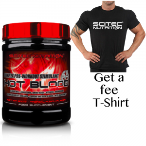 Scitec Nutrition Hot Blood 3.0 Complex Pre-Workout 300g - Free T-Shirt