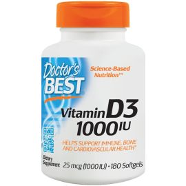 Doctor's Best Vitamin D3 1000 Iu 180 Softgels