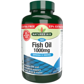 Natures Aid Fish Oil 1000mg 33% Extra Free