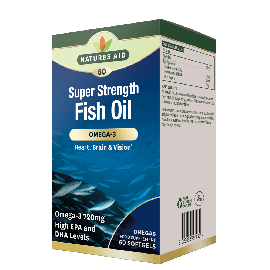 Natures Aid Super Strength Fish Oil - 60 Soft Gels