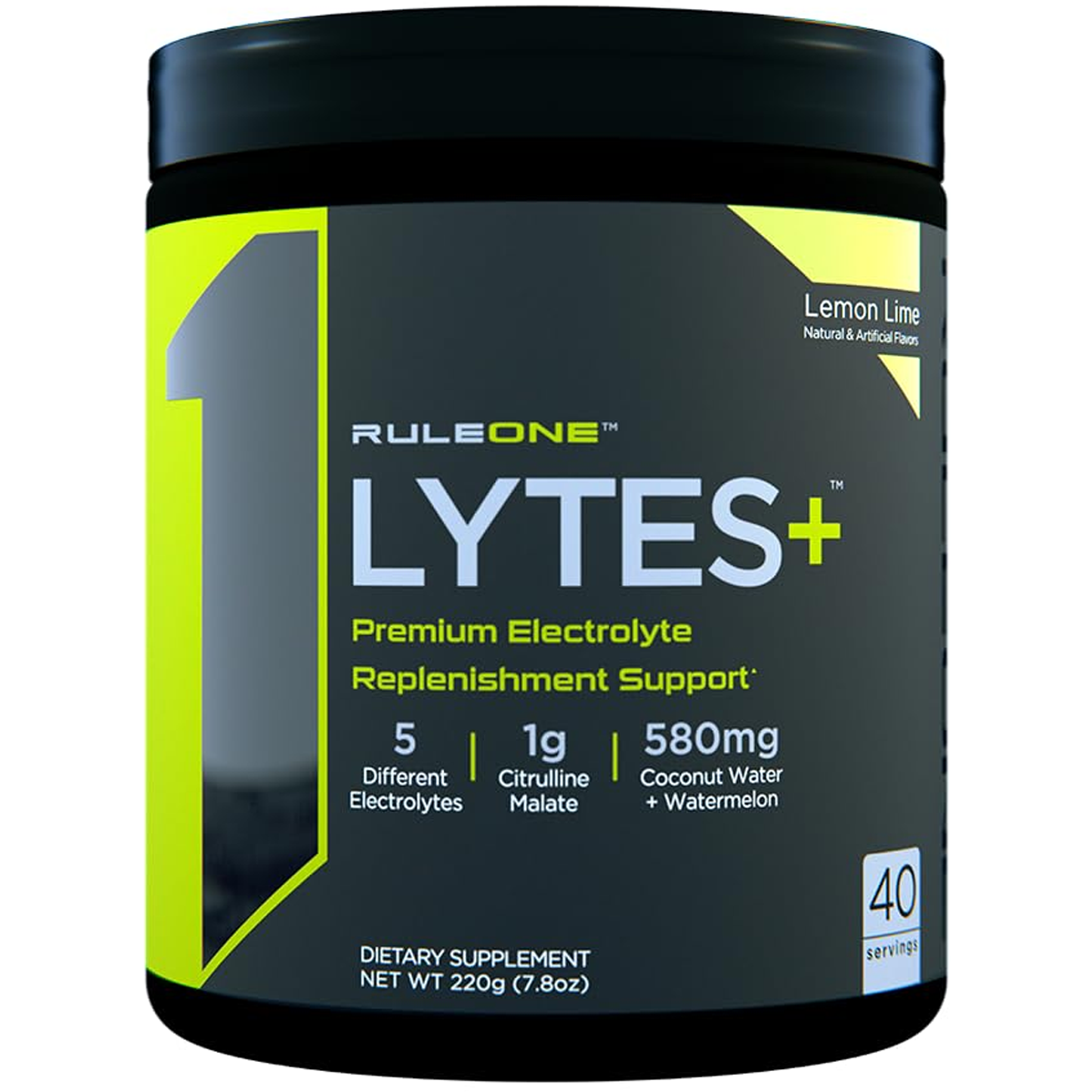 Rule 1 Lytes Premium Hydration electrolytes Support  220g (40 Servings)