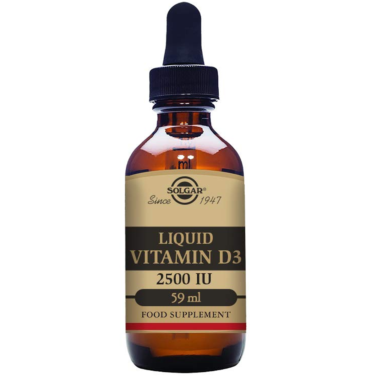 Solgar Liquid Vitamin D3 2500 IU (62.5 mcg) - Natural Orange Flavour - 59ml